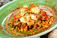 7/02/2015 Chef Chris Sherrill's White Popcorn Chedder Crusted Lionfish Dish.