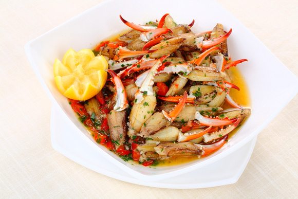 Saute'd gulf coast crab claws from Jesse's Restaurant for Southern Living Magazine