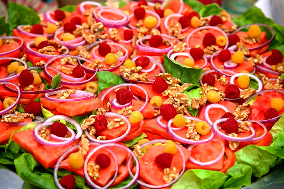 Raspberry Salad for a catered event at the Mobile Museum of Art
