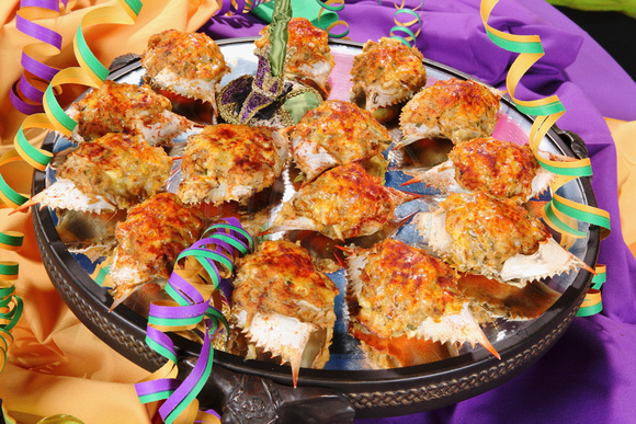 Vincent Henderson's Mardi Gras stuffed crab - Zalea Magazine
